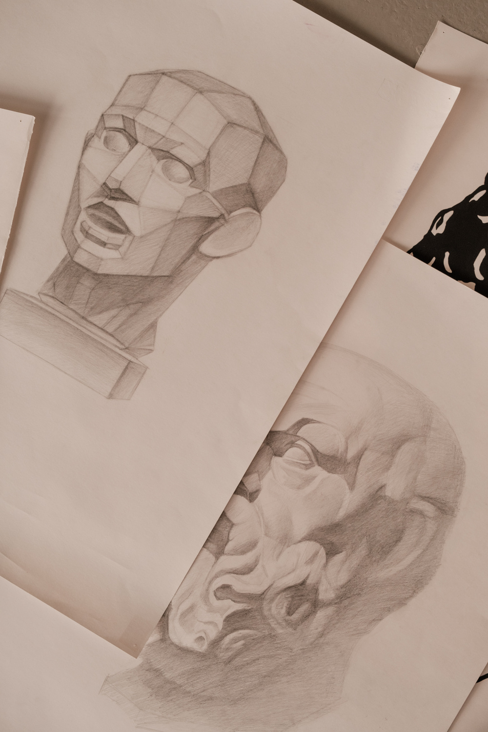 Sketches in Paper in Art Studio